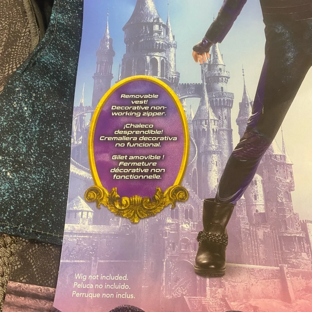 Disney Mal Costume in Teal, Purple & Black